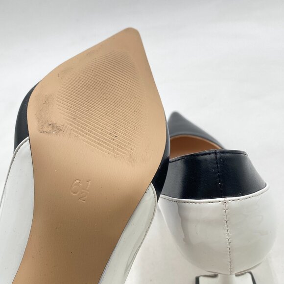 YDN Black/White Pointed Toe Slip on Pumps Special High Heel Shoe for Party Lady - Picture 6 of 8